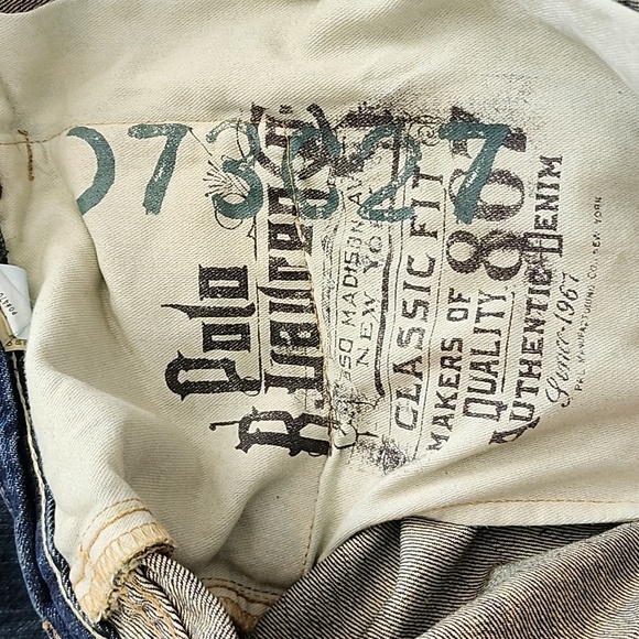 NWT Polo Ralph Lauren 44T x 36 Classic 867 Warren Jeans Medium Dark Blue Wash - Picture 8 of 11